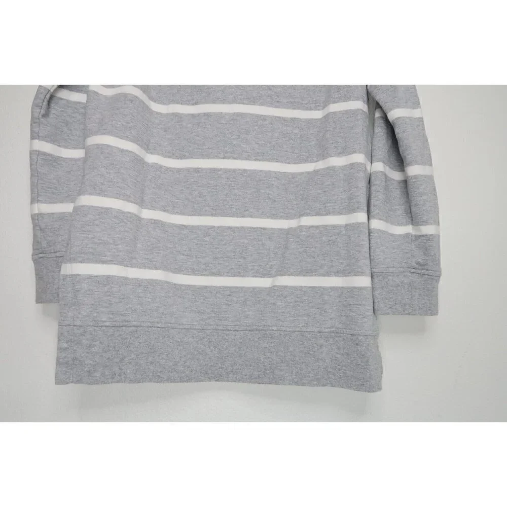 Goodthreads Sweater Heather Gray Open Stripe Long Sleeve Crew Neck Women's XS